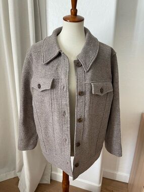 Madewell Neutral Gray Wool Blend Jacket